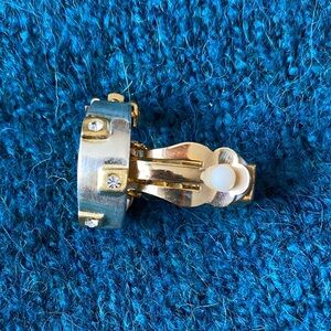 Gold and Silver Clip-On Earrings